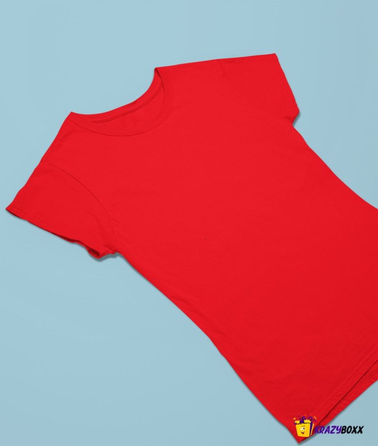 girls plain red t shirt