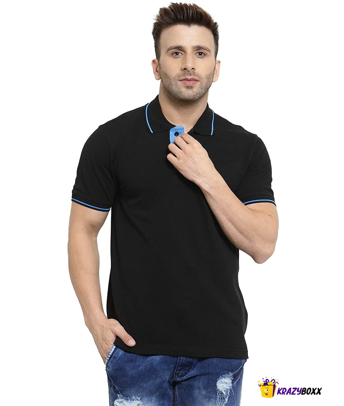 Black Polo T-Shirt For Men