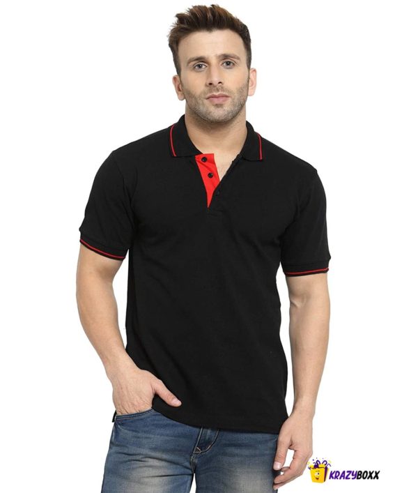 Black polo t shirt