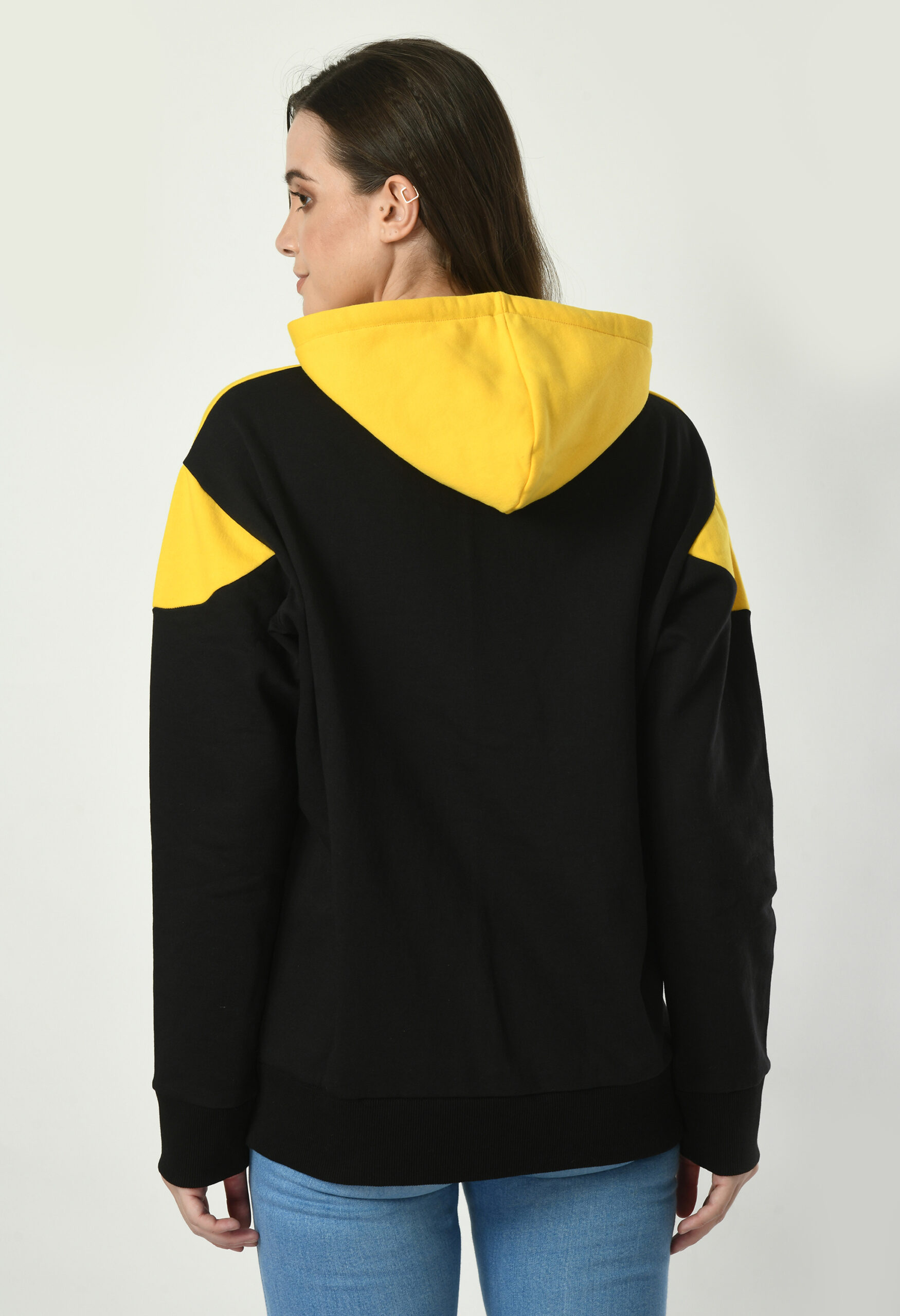 Black and yellow designer hoodie sale