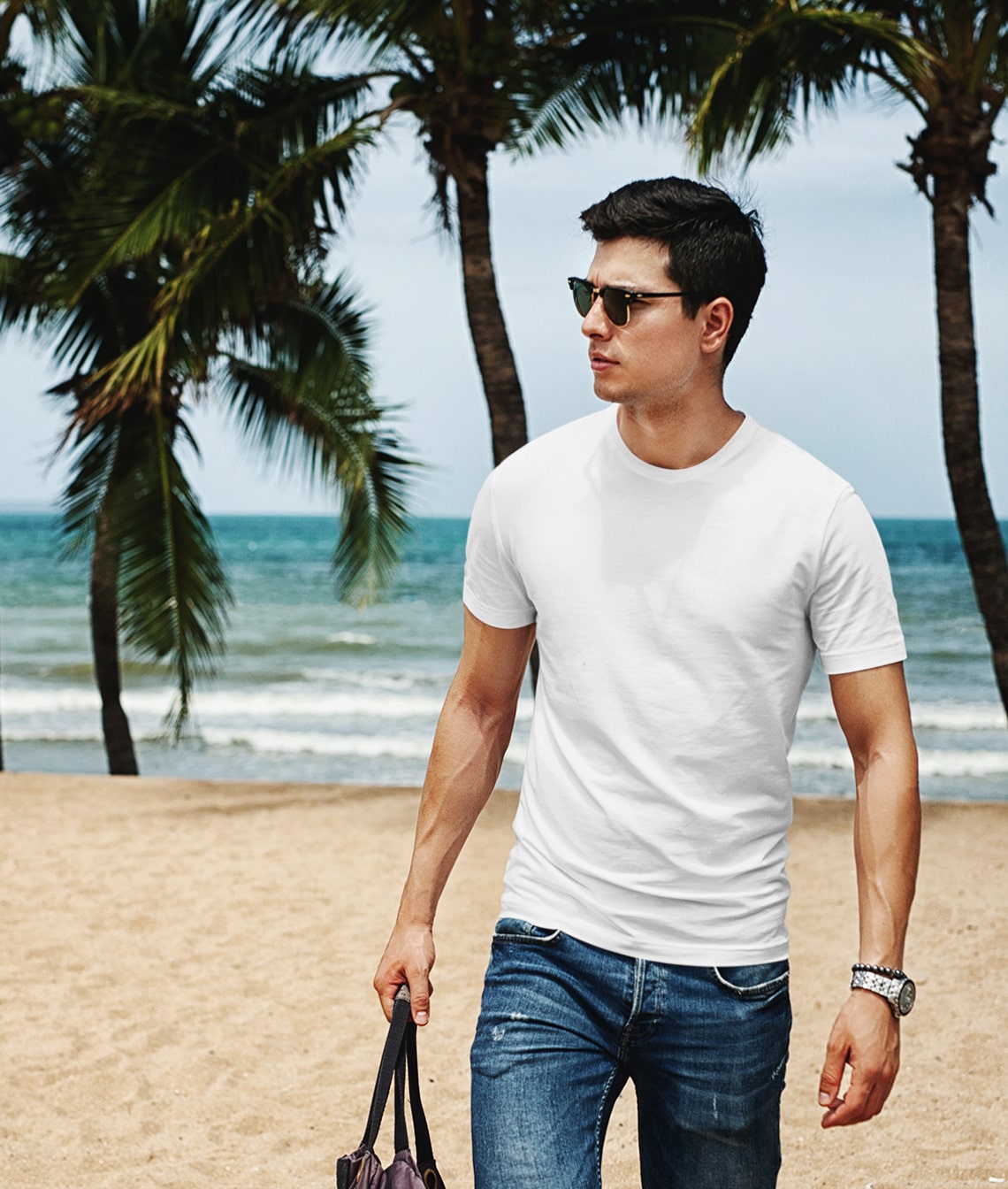 Premium Men's Plain White T Shirt 2 Premium Men's Plain White T Shirt - Image 2