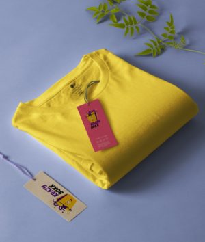 Men Plain Yellow T Shirt