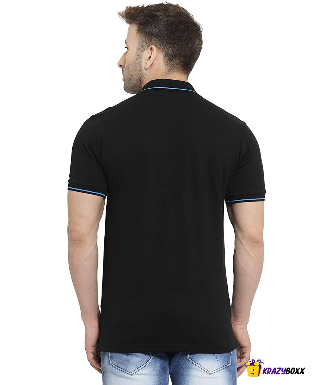 Premium Organic Black Polo T shirt for Men 2 Premium Organic Black Polo T shirt for Men - Image 2