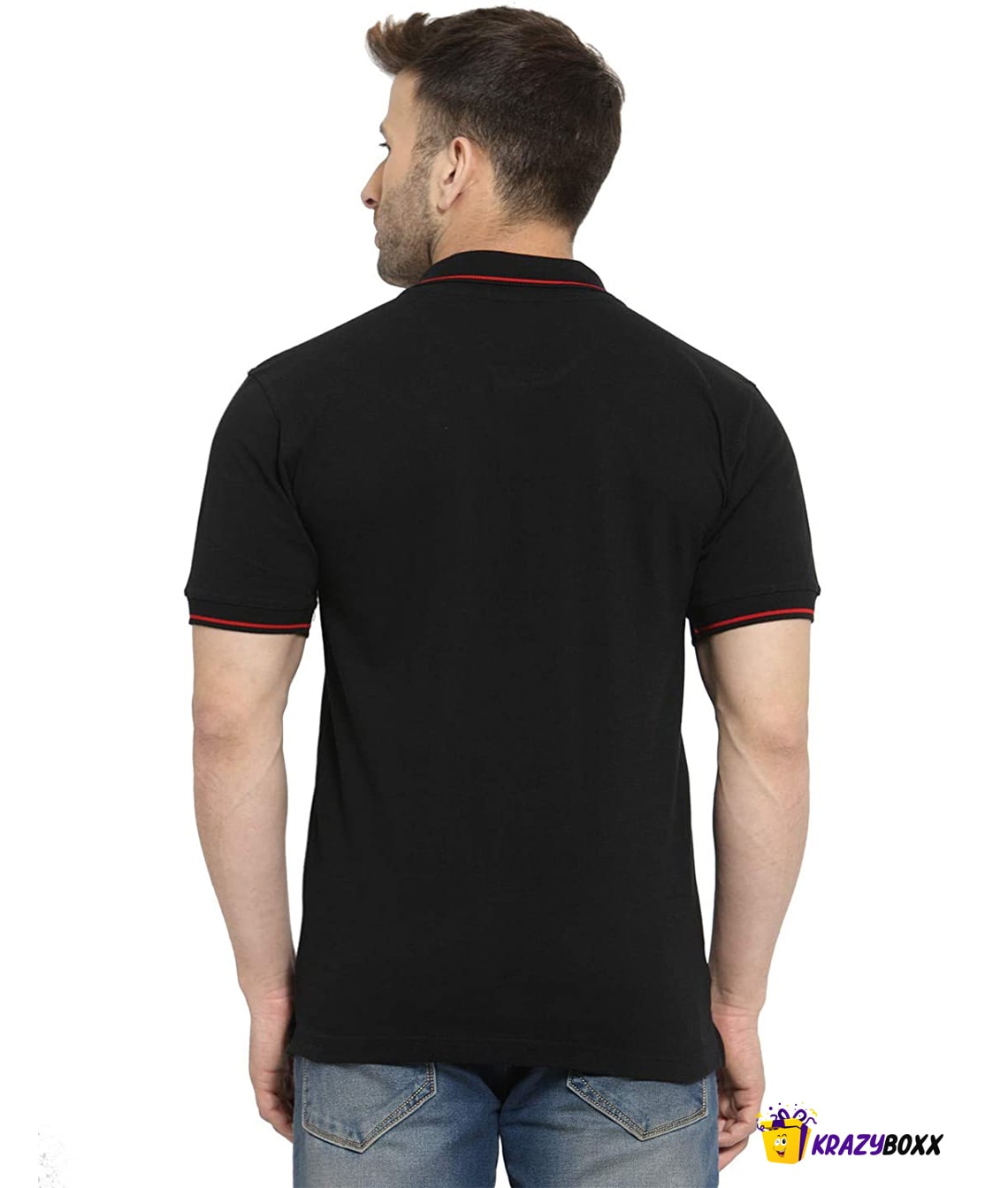 Premium Organic Black Polo T shirt for Men 2 Premium Organic Black Polo T shirt for Men - Image 2