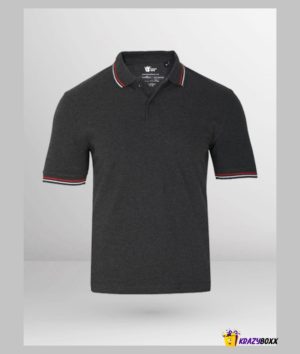 Men Tipped Charcoal Polo