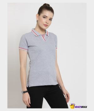 Women Tipped Grey Polo