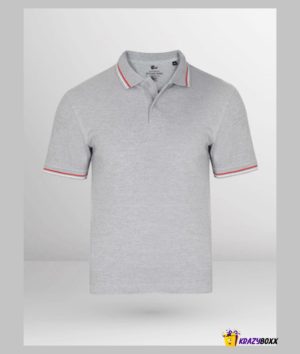 Men Tipped Grey Polo