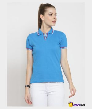Women Tipped Indian Blue Polo