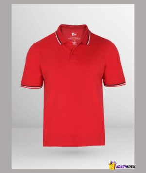 Men Tipped Red Polo