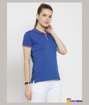 Women Tipped Royal Blue Polo