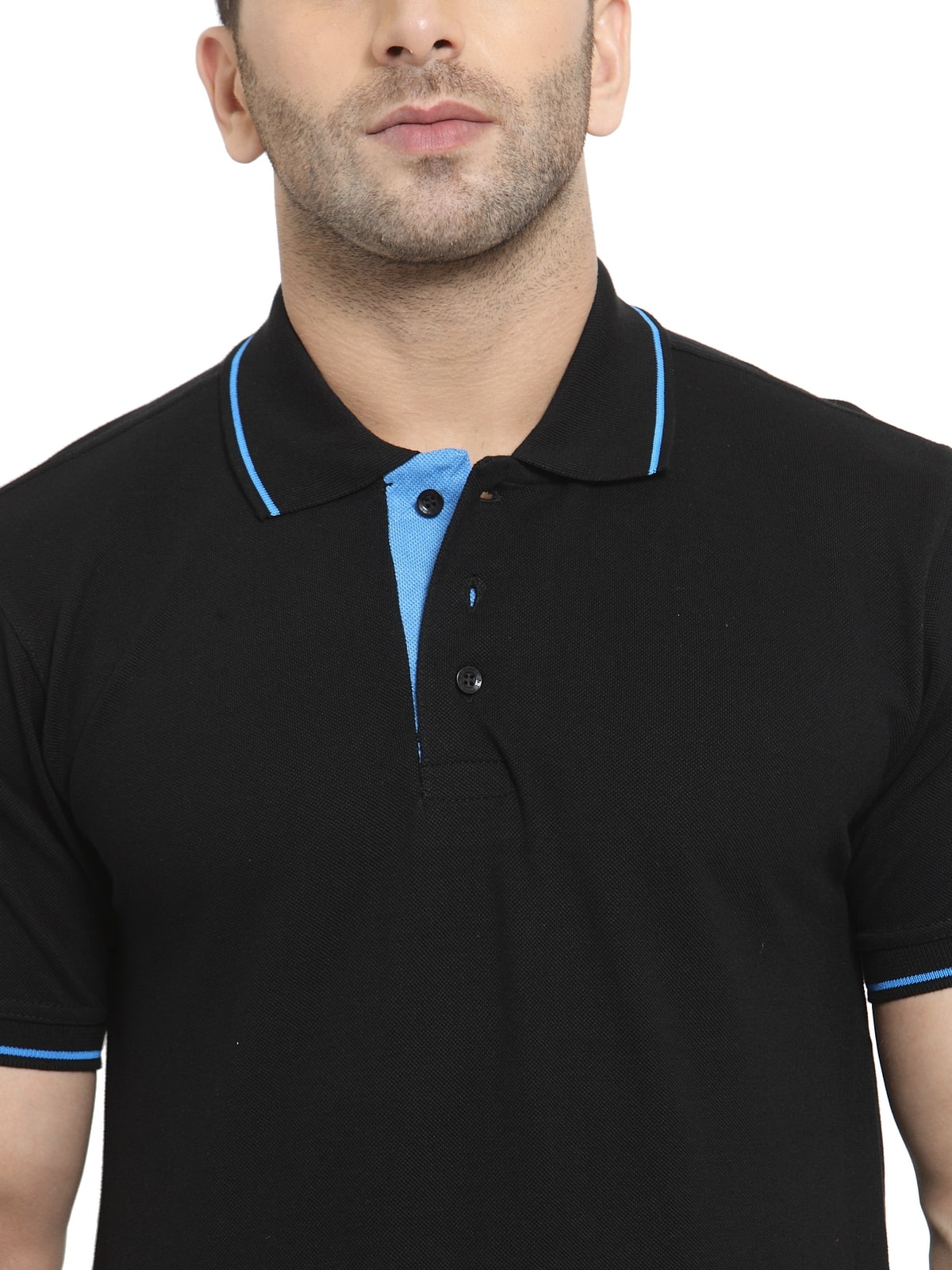 Premium Organic Black Polo T shirt for Men 3 Premium Organic Black Polo T shirt for Men - Image 3