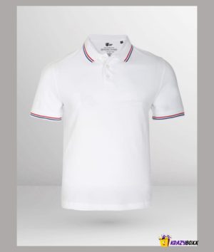 Men Tipped White Polo