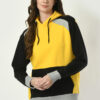 Designer Hoodies for Women - Yellow & Black - 2